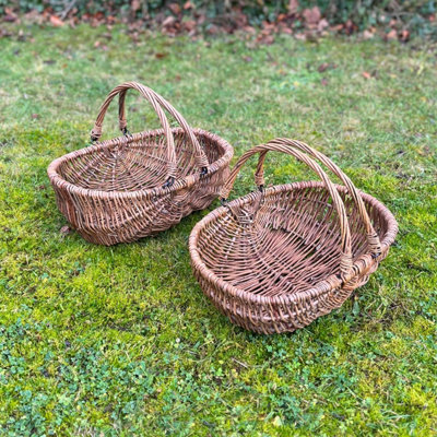 Selections Natural Willow Wicker Garden Trug Basket (Set Of 2) from B&Q