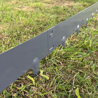 Selections Metal Garden Lawn & Border Edging In Grey (10M X 8Cm)10 Panels from B&Q