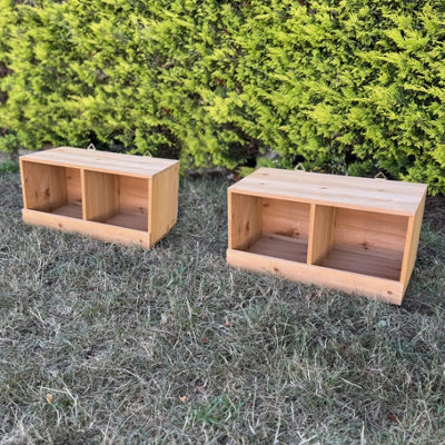Selections Large Wooden Pigeon Birdhouse Garden Nest Box (Set Of 2) from B&Q