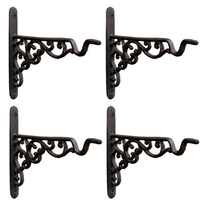 Selections Cast Iron Decorative Hanging Garden Basket Bracket (20Cm)Pack Of 4 from B&Q