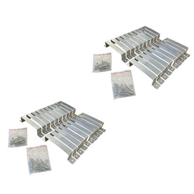 Selections Fence Panel Security Brackets Set (40 Pack) Galvanized Steel Post Clips For 100mm Posts from B&Q