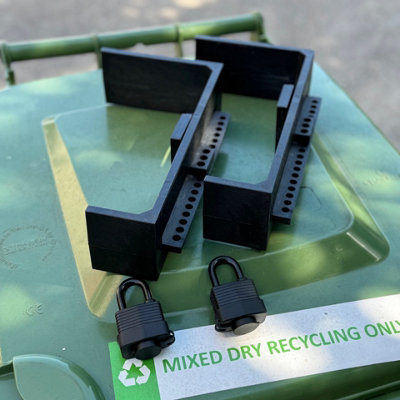 Selections Wheelie Bin Tough Plastic Security Lock With PadlockPack Of 2 from B&Q