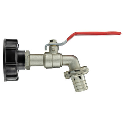 Cost Wise Standard Ibc Tank Outlet Tap For S60X6 (2") Coarse Threaded Outlet,metal Lever Valve With Barb Outlet from B&Q