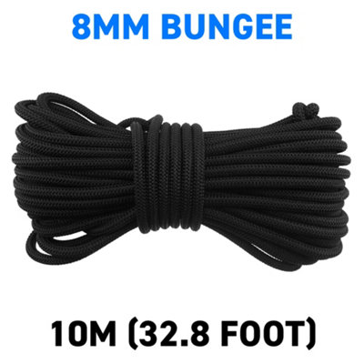 10M X 8mm Elasticated Rope/bungee Shock Cord For Tying Down Tarpaulins And Other General Use from B&Q