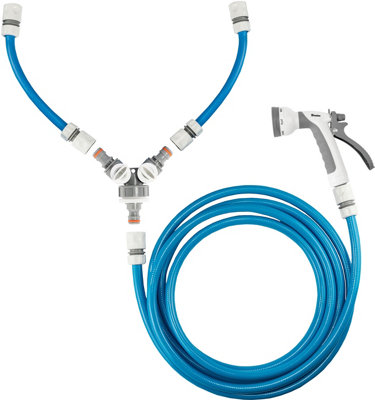 Costwise Dog Wash/shower Kit,hot & ColdWater Flow Mixer Valve,5M Reinforced Pipe  Blue/white from B&Q