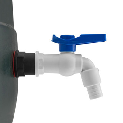 Cost Wise Water Butt/water Storage Tank Outlet Pvc  Lever Tap With Adaptor (Requires A 26mm Hole) from B&Q