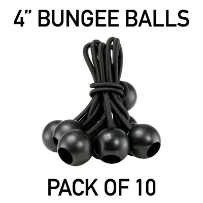 Cost Wise 4" Ball Bungee (Range Of Pack Size)Loop Bungee Cords,tie Downs For Tarpaulins (Pack Of 10) from B&Q