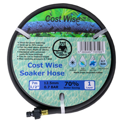 Cost Wise 7.5M Water Hose Garden Irrigation Porous Pipe/soaker Hose,waterdirectly To The Roots-Saves Water from B&Q