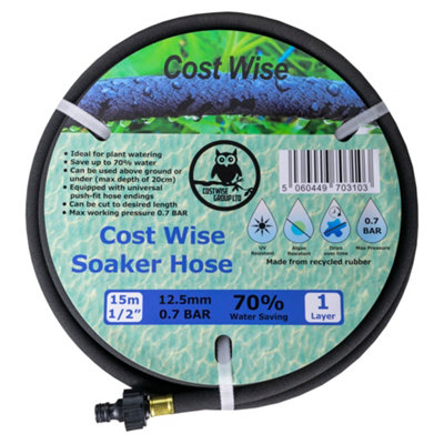 Cost Wise 15M Garden Irrigation Porous Pipe/soaker/drip/leaky Hose,water Directly To The Roots-Saves Water from B&Q