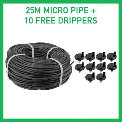 Cost Wise Garden Automatic Watering25M Micro 4/6mm Dripper Pipe + 10 Free Drippers from B&Q