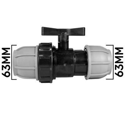 Cost Wise Mdpe Water Pipe Plumbing Fittings-Compression Flow Control Valves For Drinking Water/irrigation Supply  63mm from B&Q