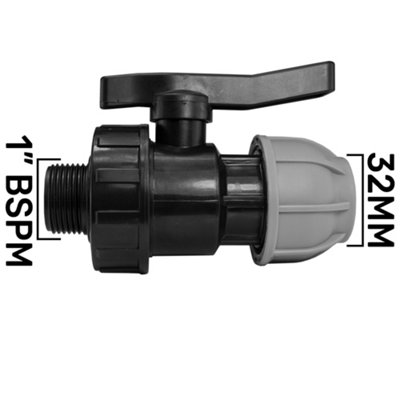 Cost Wise Mdpe Water Pipe Valves Compression-Male/female Bsp Thread (32mm Compression1" Bsp Male) from B&Q