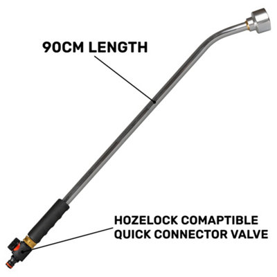 Cost wise Garden Watering Lance,light Weight Aluminium Wand 90Cm+Easy Turn Butterfly Valve,easyier Hanging Basket Watering from B&Q