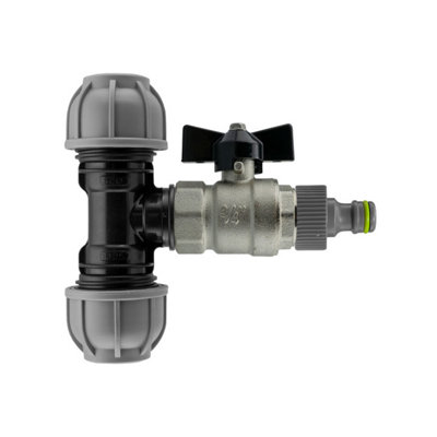 Cost Wise Mdpe To Click-Lock Butterfly Valve-Universal Click-Lock Connection Kit (20mm Tee) from B&Q