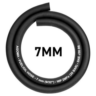 Cost Wise 3M Length Of E10 Reinforced Rubber Fuel Pipe/line For Diesel,petrol,oil And Water (7mm X  14mm) from B&Q