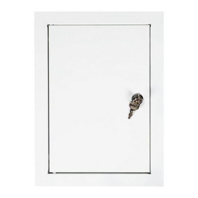 Cost Wise Best Price-Metal Access Panel Wall Inspection Door Loft Hatch/ Flap Lock & Key from B&Q