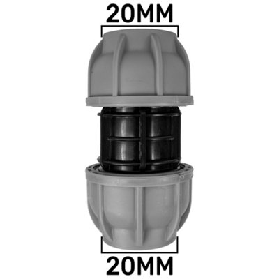 Cost Wise Mdpe Water Supply Pipe Compression Fittings,20mm Straight,bulk Saver Pack Of 5,10 Bar Pressure Rating from B&Q