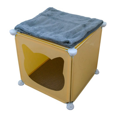 Cost Wise Kittys Got The Cream Cubby/cat Cave/cube With Blanket And Scratcher from B&Q