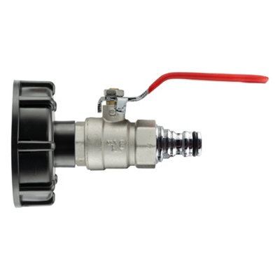 Cost Wise Outlet Tap For Ibc Tank That Has A S60X6 Coarse Threaded Outlet,with Full Flow Lever Valve Universal Hose Connection from B&Q