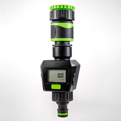 Cost Wise Garden Tap Water Flow Meter,measure Up To 1000L,universal Hose Connections from B&Q