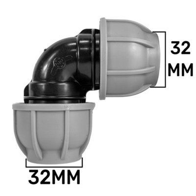 Cost Wise Mdpe Water Supply Pipe Compression Fittings,32mm Elbow,saver Pack Of 5,pressure Rated At 10 Bar from B&Q