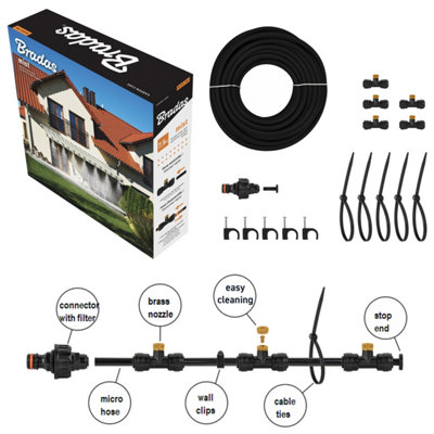 Cost Wise 15M Water Misting Sprinkler Cool Down System Garden Patio Mist Spray
