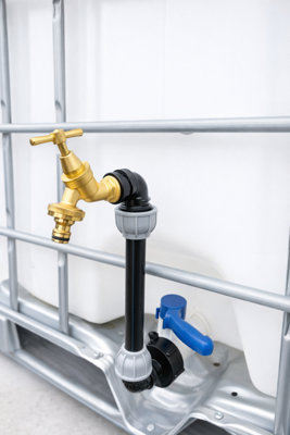 Cost Wise Swan Neck Ibc Tank Riser Kit 30Cm Tap ExtensionFits 2" S60 X 6 OutletEasy Filling For Buckets & Watering Cans (Brass Bib Tap) from B&Q