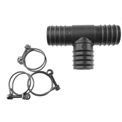 Cost Wise 50mm Barbed Three Way Tee Hose Connectors   Durable Polypropylene Fitting For 2" Pondpipe Layflat  Drainage Hoses With Hose Clips from B&Q