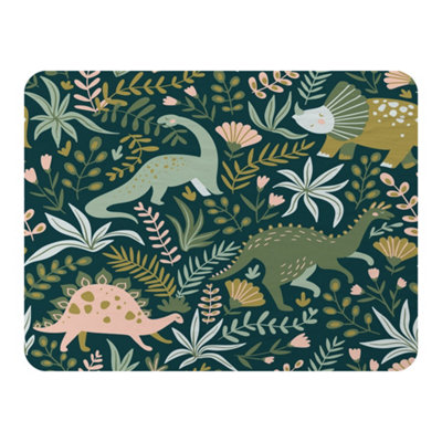 Andrew Lee Hand Drawn Dinosaurs And Tropical Leaves And Flowers. (Blanket) / Default Title from B&Q