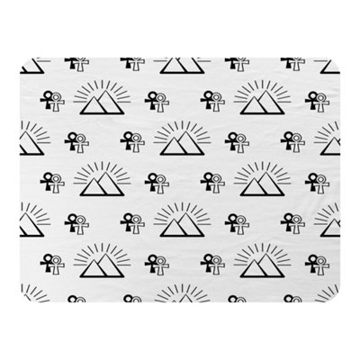 Andrew Lee Egyptian Pyramid And Ankh (Blanket) / Default Title from B&Q