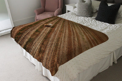 Andrew Lee Aerial View Of Hay Bale Fields (Blanket) / Default Title from B&Q