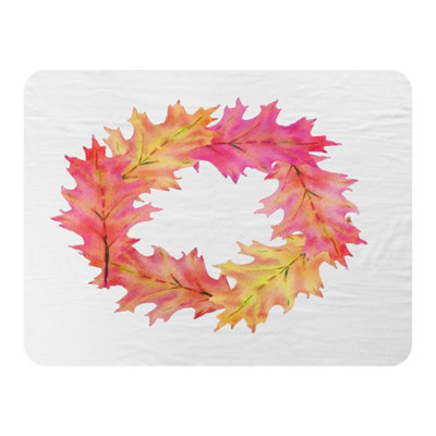Andrew Lee Pink & Orange Autumn Reath (Blanket) / Default Title from B&Q