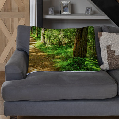 Andrew Lee Forest Trail Scene. Woodland Path (Blanket) / Default Title from B&Q
