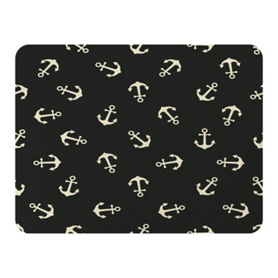 Andrew Lee Anchors On Black Background (Blanket) / Default Title from B&Q