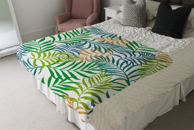 B&Q -  Green Tropical Palm Leaves (Blanket) / Default Title