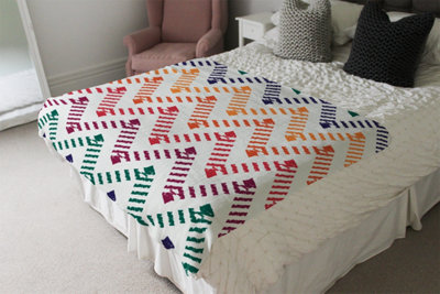 Andrew Lee Freehand Horizontal Zigzag And Chevron Stripes (Blanket) / Default Title from B&Q
