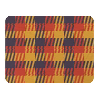 Andrew Lee Orange Check Pattern (Blanket) / Default Title from B&Q