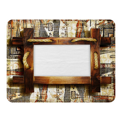 Andrew Lee Rustic Egyptian Wooden Frame (Blanket) / Default Title from B&Q