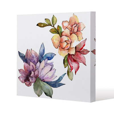 Andrew Lee Rainbow Flowers (Canvas Print) / 101 X 101 X 4Cm from B&Q