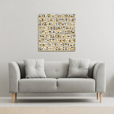 Andrew Lee Ancient Egyptian Hieroglyphs (Canvas Print) / 101 X 101 X 4Cm from B&Q