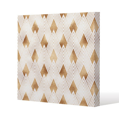Andrew Lee Golden Geometric Shapes (Canvas Print) / 101 X 101 X 4Cm from B&Q