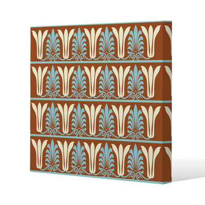 Andrew Lee Egyptian Flower Ornament Pattern (Canvas Print) / 101 X 101 X 4Cm from B&Q
