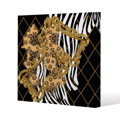 Andrew Lee Zebra & Baroque (Canvas Print) / 101 X 101 X 4Cm from B&Q
