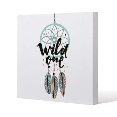 Andrew Lee Cute Print In Boho Style (Canvas Print) / 101 X 101 X 4Cm from B&Q