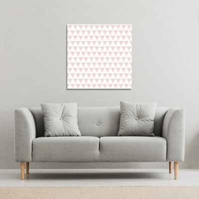 Andrew Lee Pink Triangles (Canvas Print) / 101 X 101 X 4Cm from B&Q