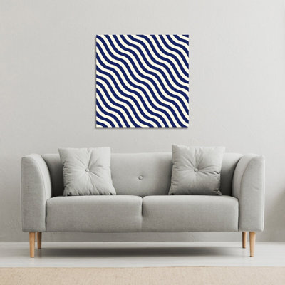 Andrew Lee Wavey Lines (Canvas Print) / 101 X 101 X 4Cm from B&Q