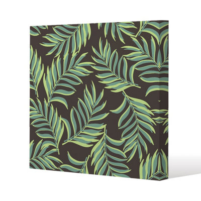 Andrew Lee Green Palm Leaves (Canvas Print) / 101 X 101 X 4Cm from B&Q