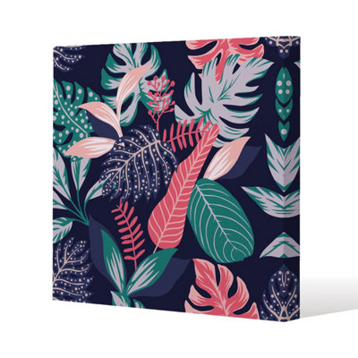Andrew Lee Tropical Plant Leaves (Canvas Print) / 101 X 101 X 4Cm from B&Q