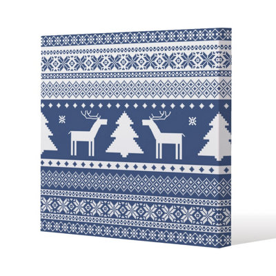Andrew Lee Knitted Ornamental Pattern (Canvas) / 101 X 101 X 4Cm from B&Q