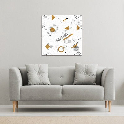 Andrew Lee Trendy Geometric Elements (Canvas Print) / 101 X 101 X 4Cm from B&Q